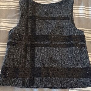 Banana Republic Black and Gray Patterned Blouse